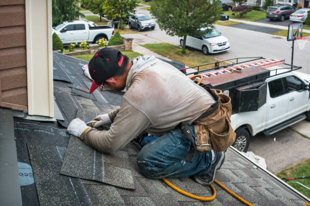 Professional Roof Replacement technician working in Slingerlands, NY